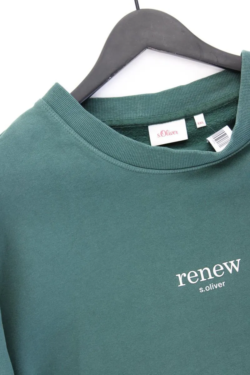 s.Oliver Langarmpullover für Herren Gr. XXL grün aus Baumwolle