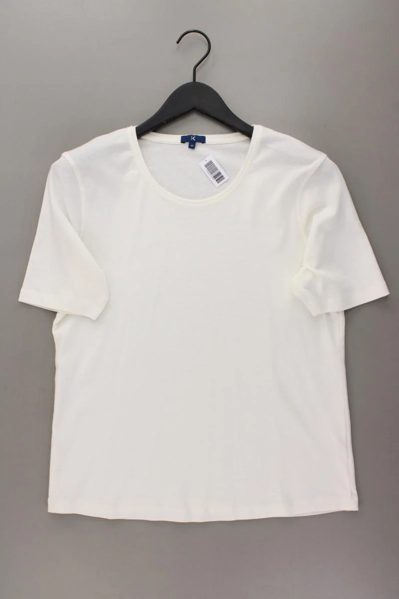 K Town Shirt Gr. 44 Kurzarm creme aus Baumwolle