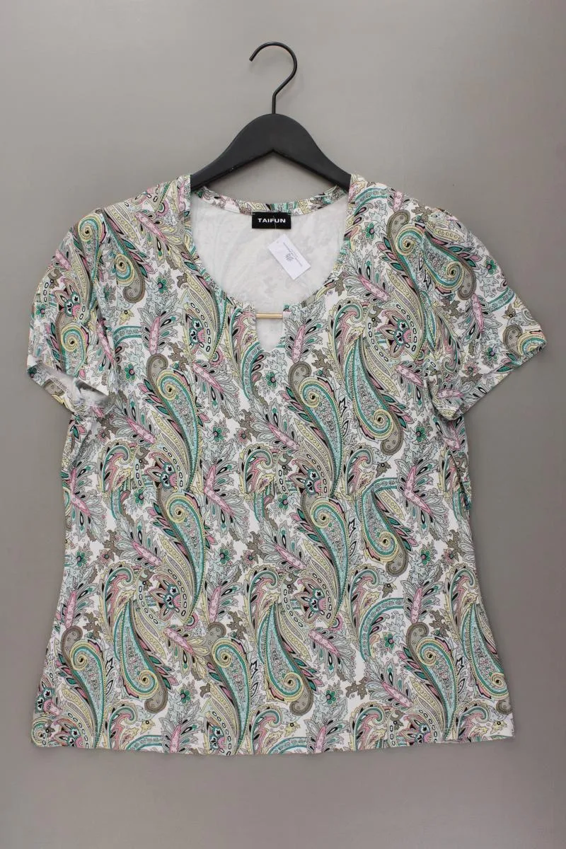 Taifun Printshirt Gr. 42 mit Paisleymuster Kurzarm mehrfarbig