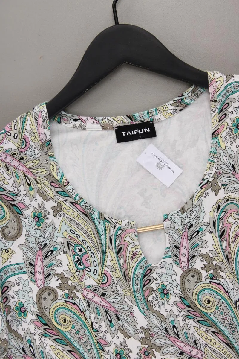 Taifun Printshirt Gr. 42 mit Paisleymuster Kurzarm mehrfarbig