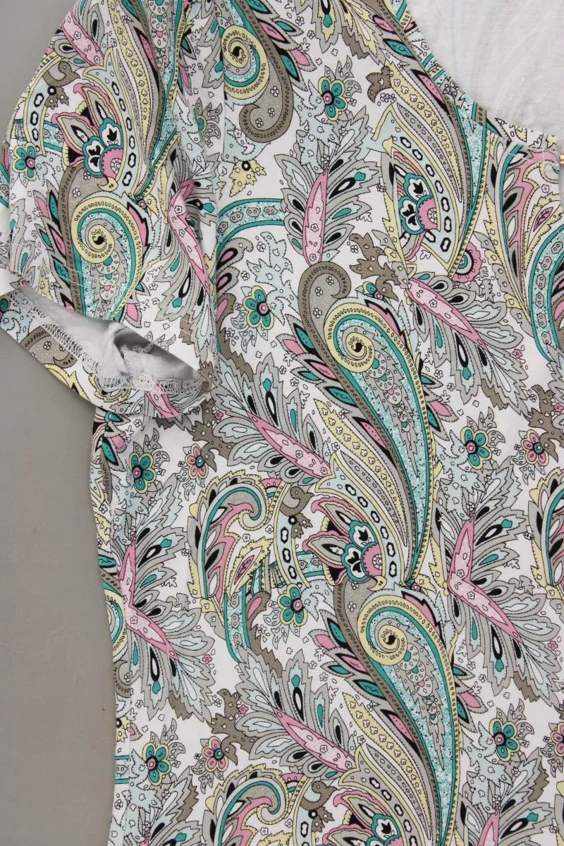 Taifun Printshirt Gr. 42 mit Paisleymuster Kurzarm mehrfarbig