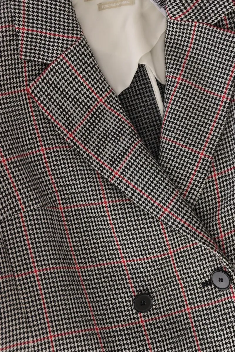 Marc O'Polo Longblazer Gr. 38 hahnentritt neuwertig schwarz aus Baumwolle