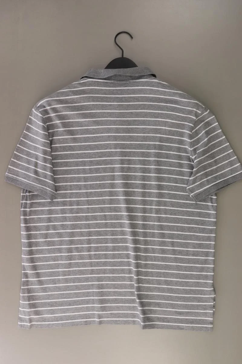 Ralph Lauren Poloshirt für Herren Gr. XL gestreift Kurzarm grau