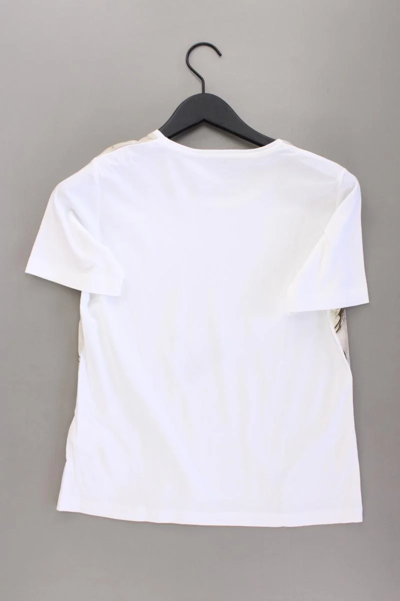 MARK ADAM Printshirt Gr. 38 Kurzarm weiß aus Baumwolle