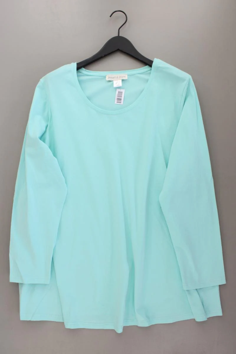 Janet & Joyce Longsleeve-Shirt Gr. 58 Langarm blau aus Baumwolle