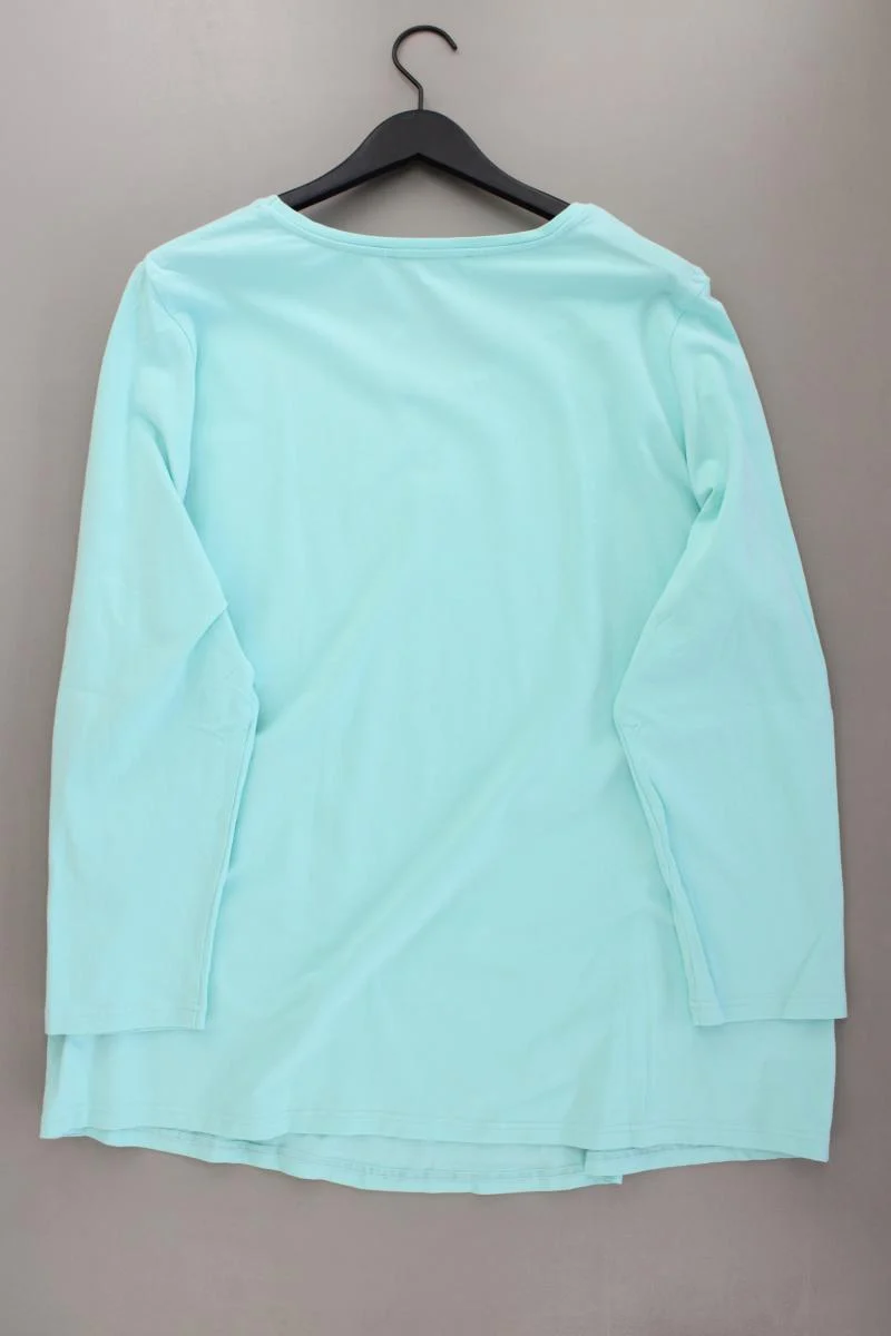 Janet & Joyce Longsleeve-Shirt Gr. 58 Langarm blau aus Baumwolle