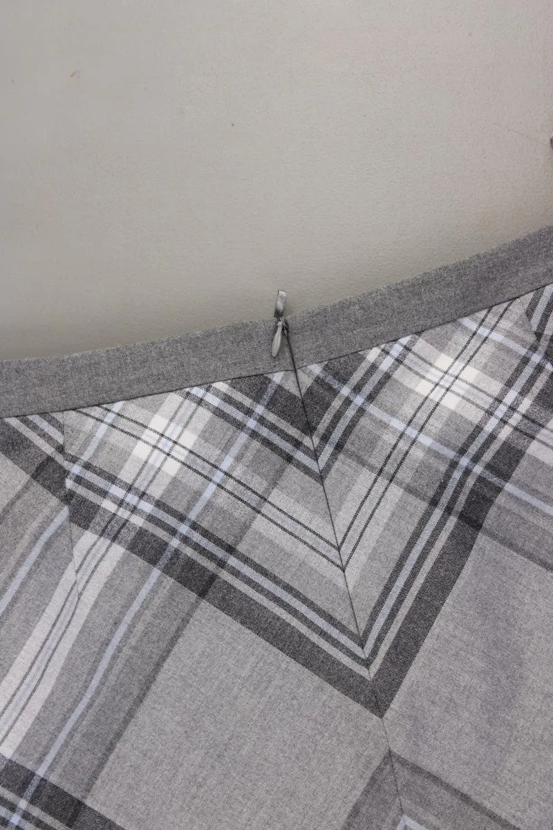 Street One Rock Gr. 42 kariert neuwertig grau aus Polyester