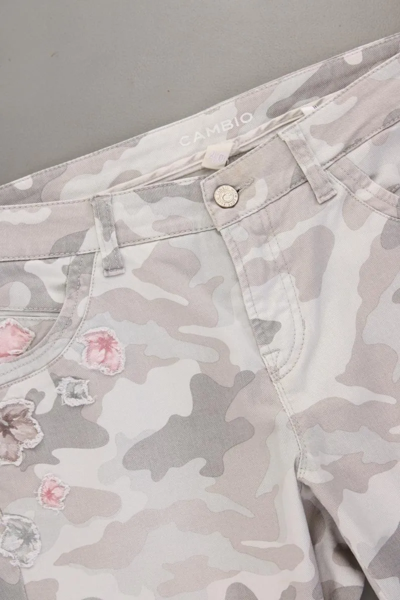 Cambio Hose Gr. 40 camouflage grau aus Baumwolle
