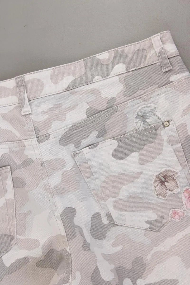 Cambio Hose Gr. 40 camouflage grau aus Baumwolle