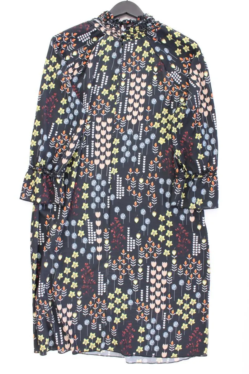 Heine Midikleid Gr. 42 mit Blumenmuster 3/4 Ärmel mehrfarbig