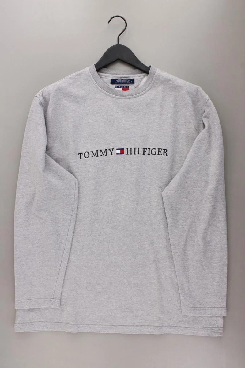 Tommy Hilfiger Langarmpullover für Herren Gr. XL grau aus Baumwolle