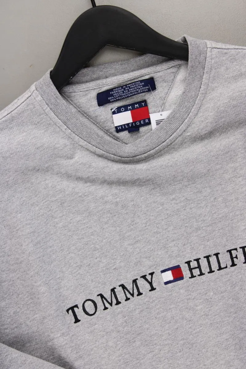 Tommy Hilfiger Langarmpullover für Herren Gr. XL grau aus Baumwolle