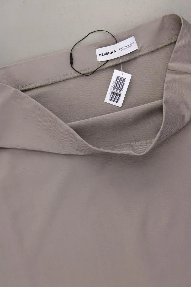 Bershka Stretchrock Gr. L grau aus Polyester