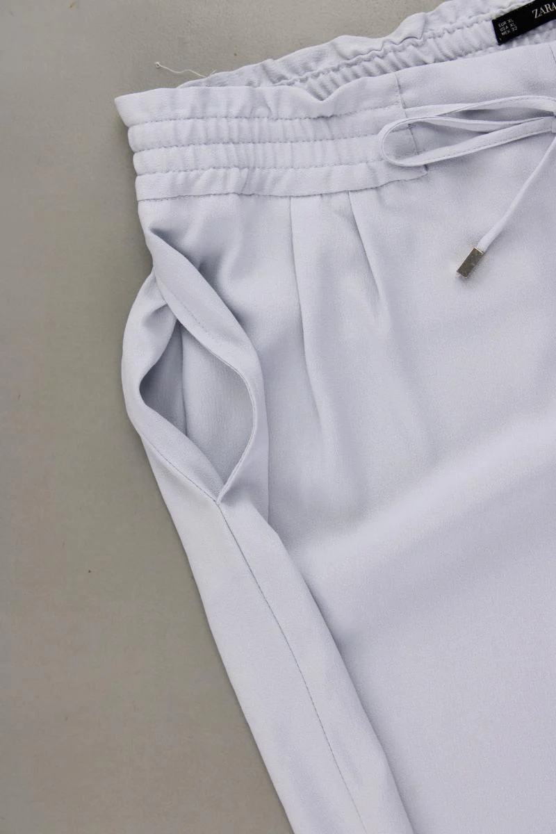 Zara Stoffhose Gr. XL blau aus Polyester
