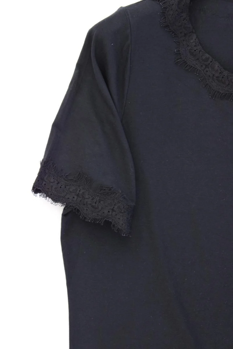 C'est Paris T-Shirt Gr. 42 Kurzarm schwarz aus Modal