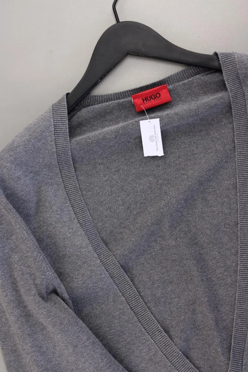 Hugo Boss Feinstrickpullover für Herren Gr. L grau aus Baumwolle