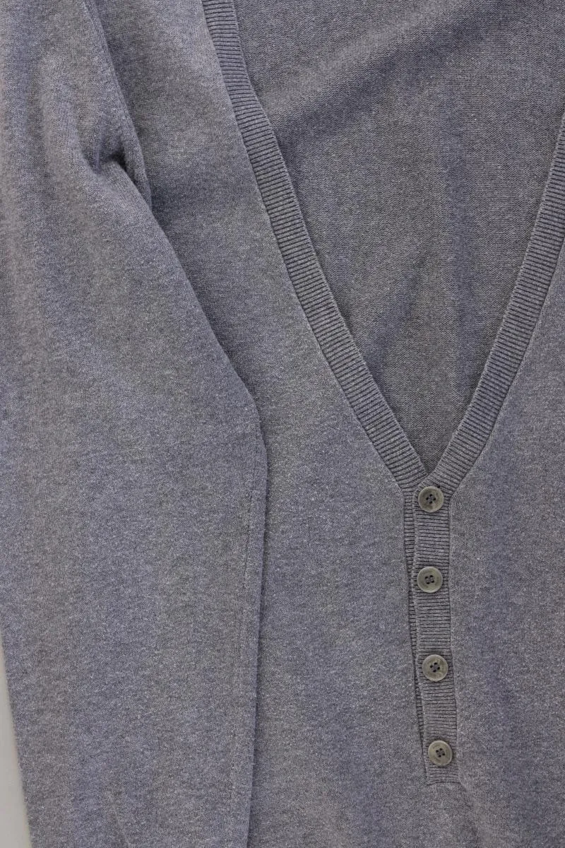Hugo Boss Feinstrickpullover für Herren Gr. L grau aus Baumwolle