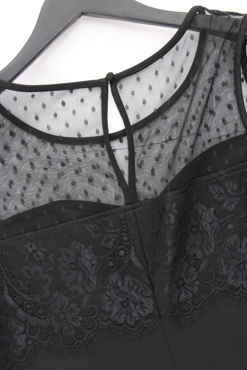 Yessica Abendkleid Gr. L Ärmellos schwarz aus Polyester