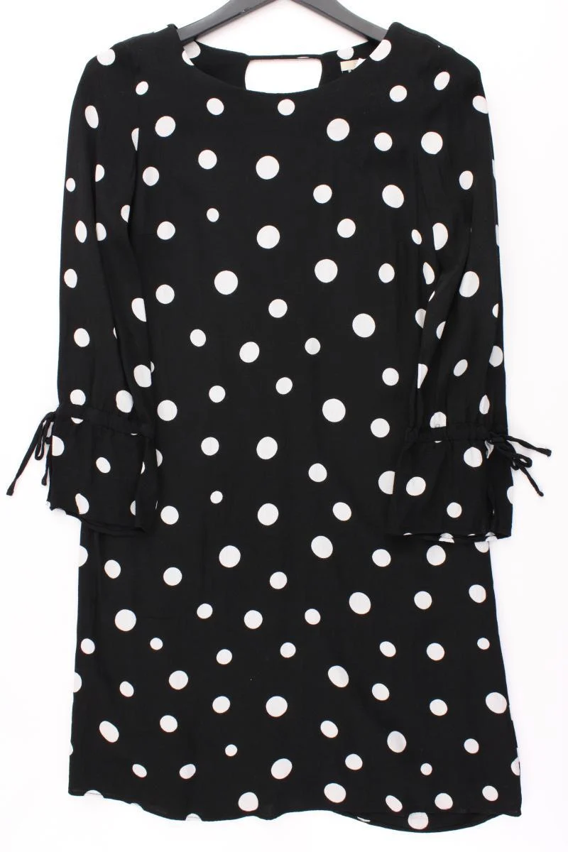 Esprit Midikleid Gr. S gepunktet 3/4 Ärmel schwarz