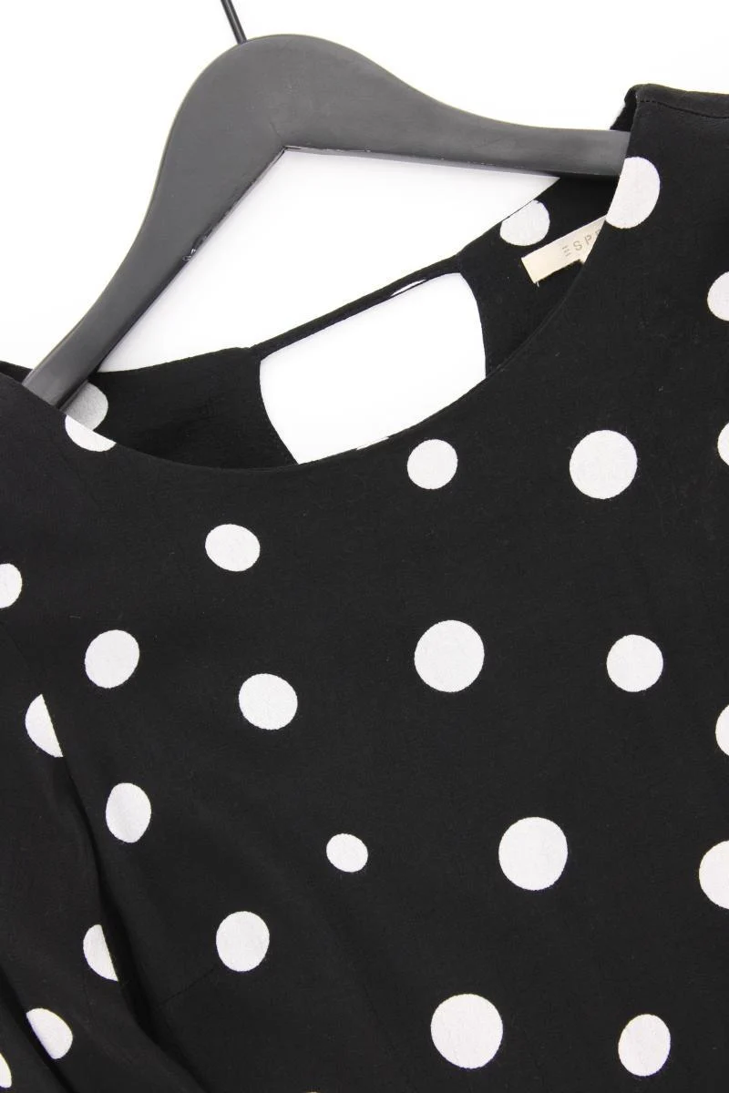 Esprit Midikleid Gr. S gepunktet 3/4 Ärmel schwarz