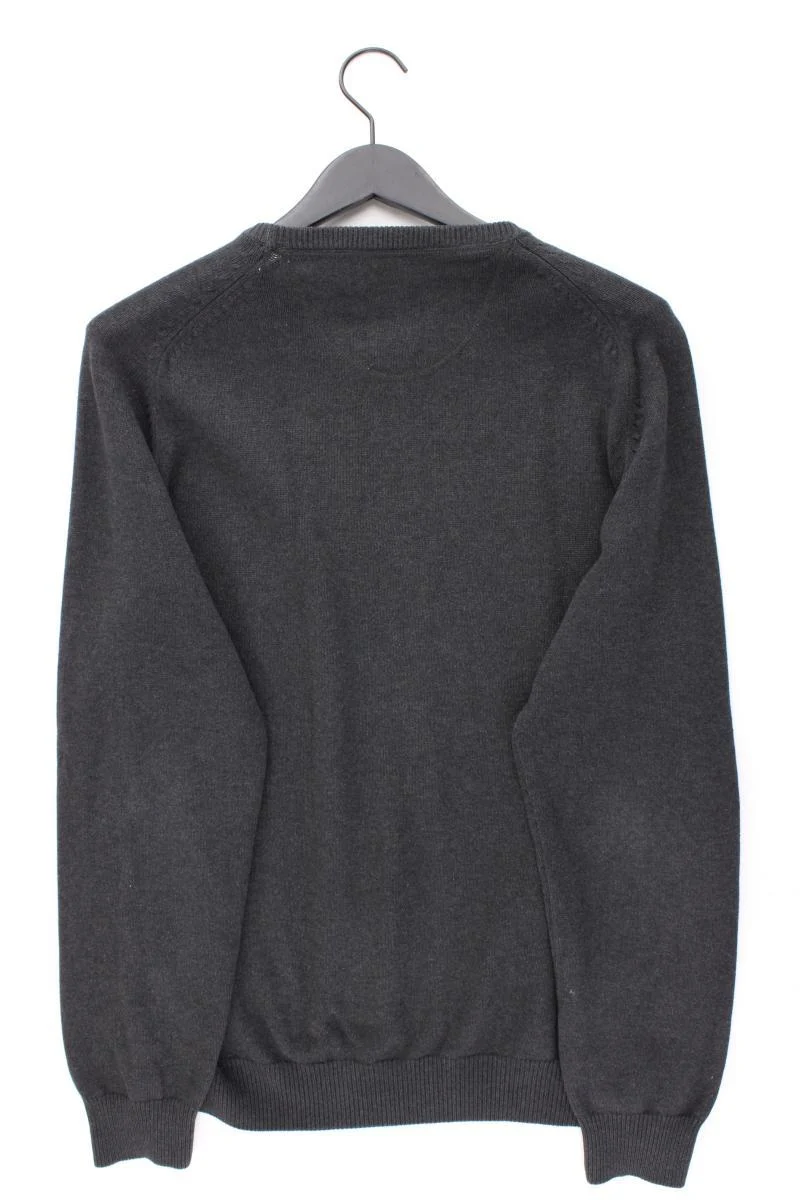 Fynch Hatton Feinstrickpullover für Herren Gr. L grau aus Baumwolle