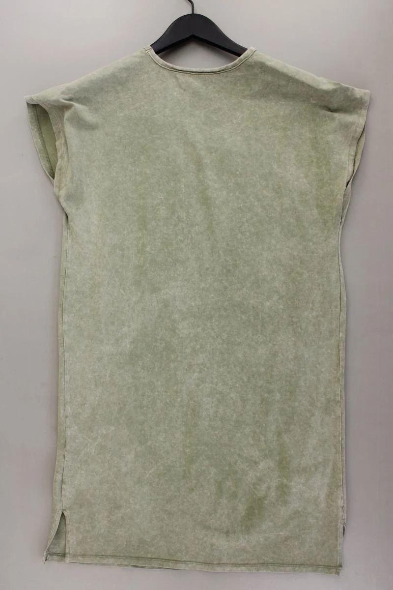 Bershka Kurzarmkleid Gr. L grün aus Baumwolle