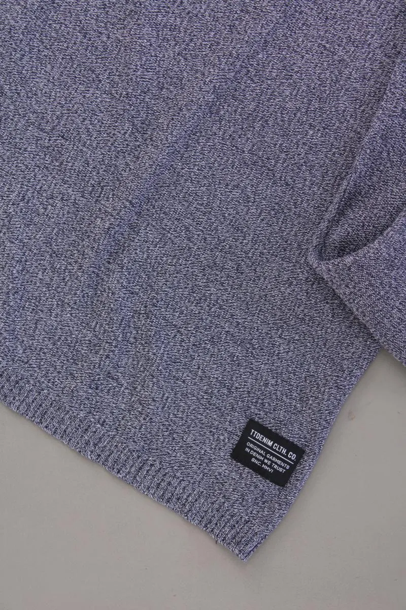 Tom Tailor (Denim) Feinstrickpullover für Herren Gr. S blau aus Baumwolle