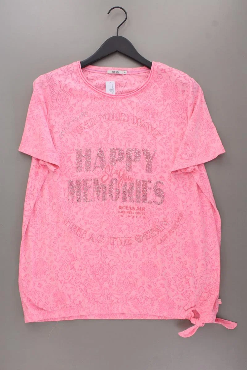 Cecil T-Shirt Gr. XL Kurzarm rosa