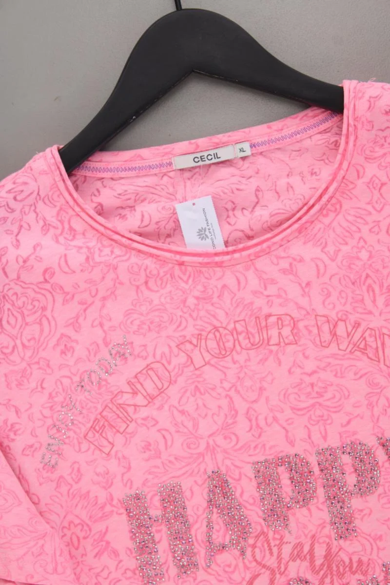 Cecil T-Shirt Gr. XL Kurzarm rosa