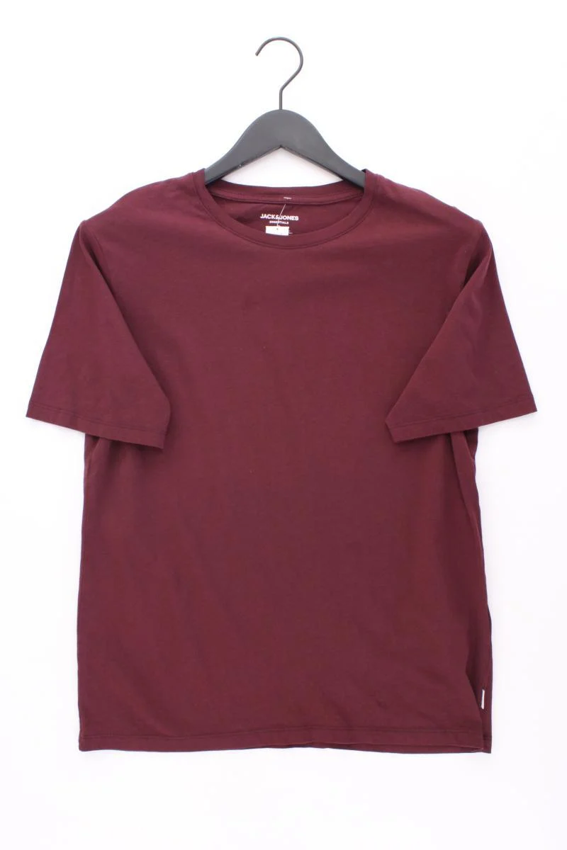 Jack & Jones T-Shirt für Herren Gr. S Kurzarm rot aus Baumwolle