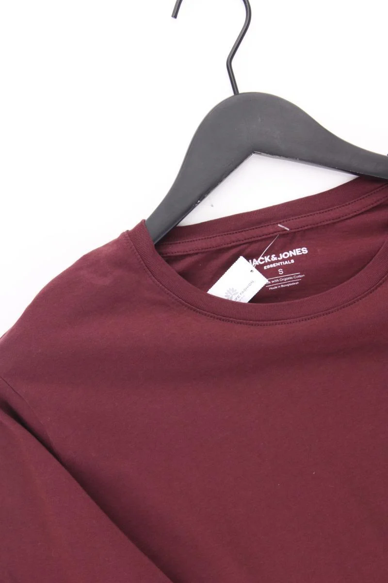 Jack & Jones T-Shirt für Herren Gr. S Kurzarm rot aus Baumwolle