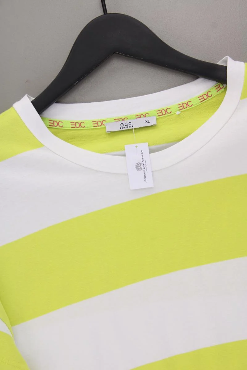 edc by Esprit Ringelshirt Gr. XL gestreift Kurzarm grün