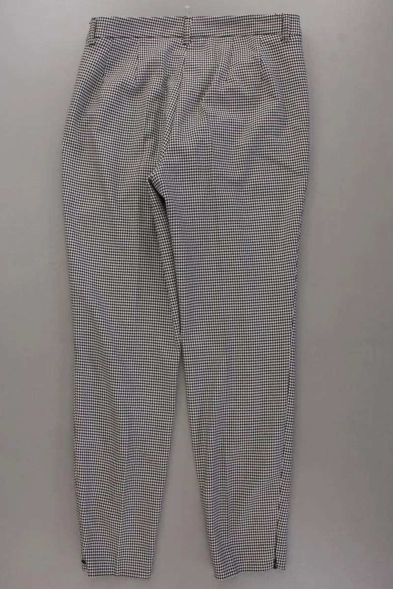 Oui Stoffhose Gr. 40 hahnentritt grau aus Polyester