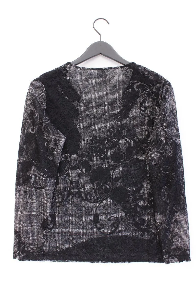 Pause Cafe Shirt mit Spitze Gr. 46 Langarm schwarz aus Polyester