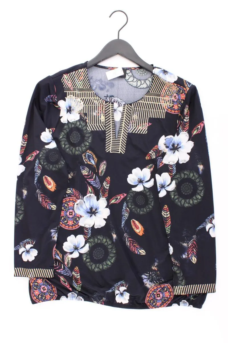 K Design Printshirt Gr. XL mit Blumenmuster Langarm mehrfarbig aus Polyester