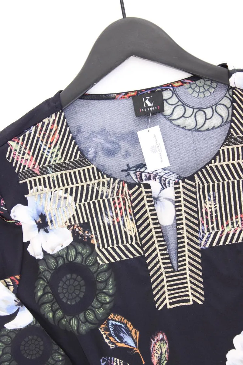K Design Printshirt Gr. XL mit Blumenmuster Langarm mehrfarbig aus Polyester