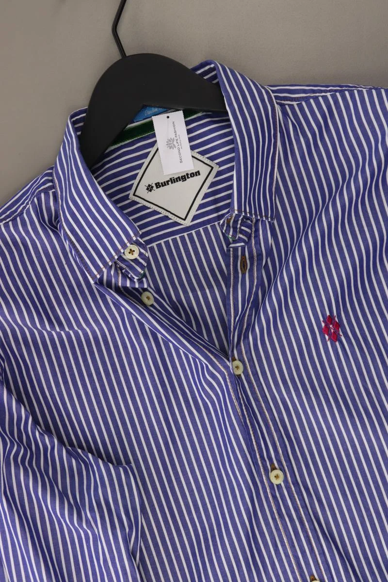 Burlington Langarmhemd für Herren Gr. L gestreift blau