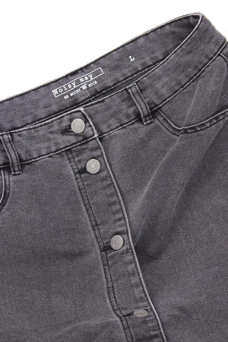 Noisy May Jeansrock Gr. L grau aus Baumwolle