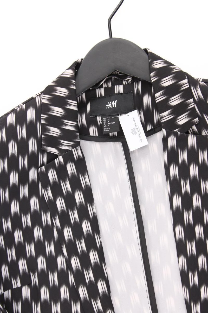 H&M Blazer Gr. 34 schwarz aus Polyester