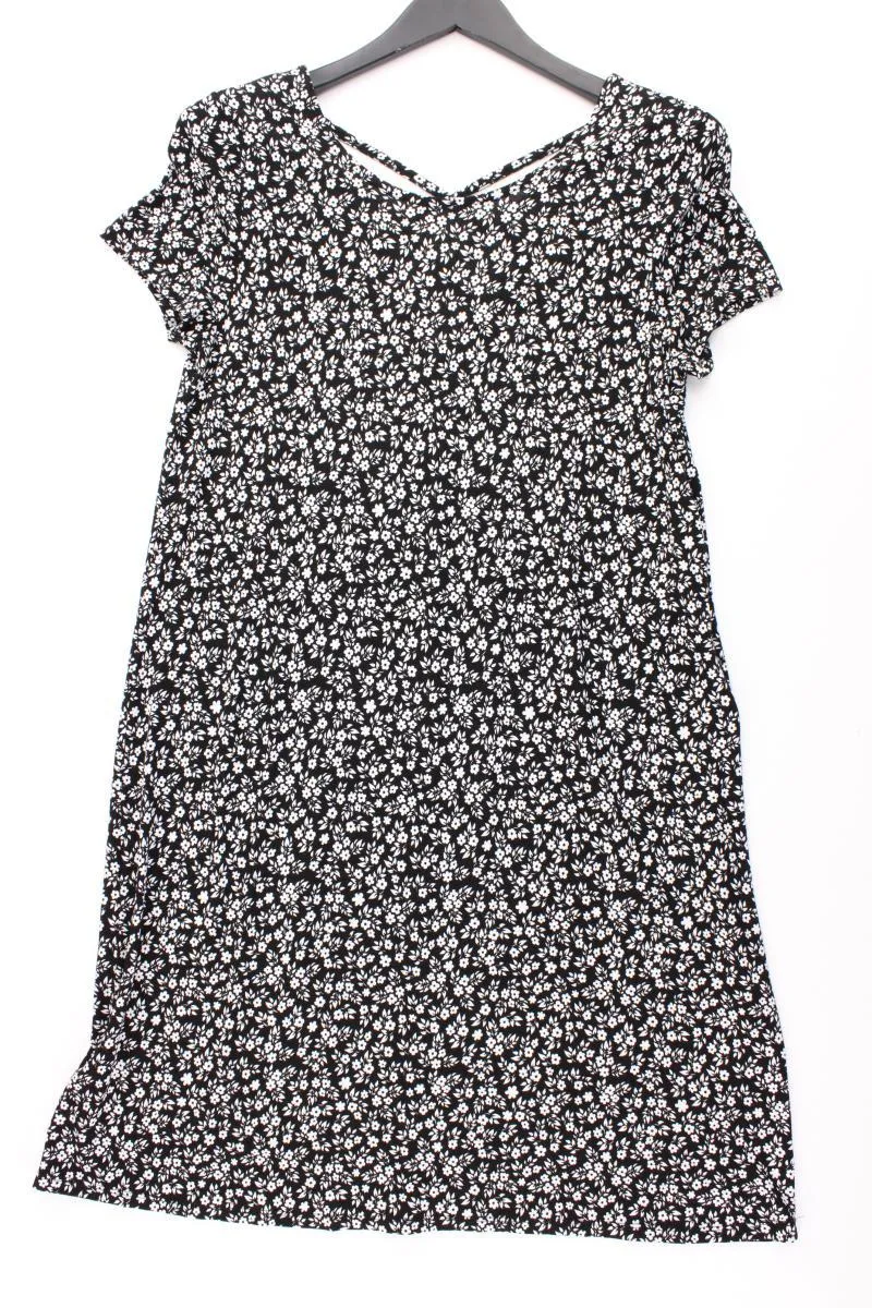 Only Kleid Gr. L mit Blumenmuster Kurzarm schwarz aus Viskose