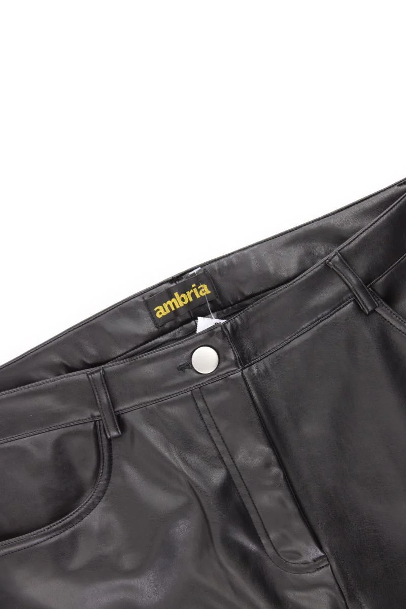 Ambria Kunstlederhose Gr. 40 neu mit Etikett schwarz aus Polyester