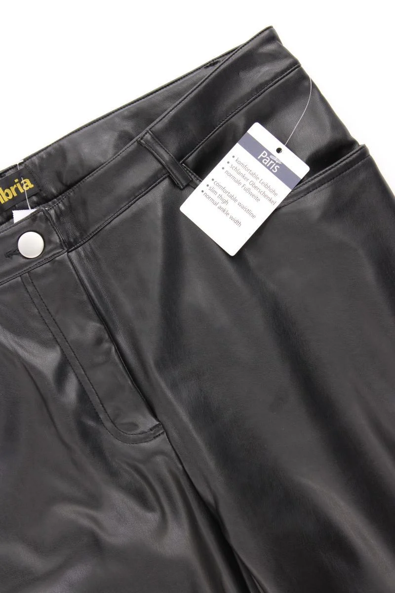 Ambria Kunstlederhose Gr. 40 neu mit Etikett schwarz aus Polyester