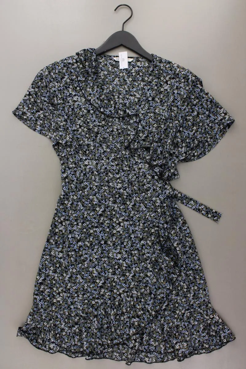 Only Wickelkleid Gr. 40 mit Blumenmuster Kurzarm blau