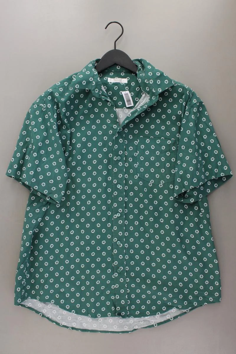 Henry Morell Vintage Hemd für Herren Gr. Hemdgröße 41/42 Kurzarm grün