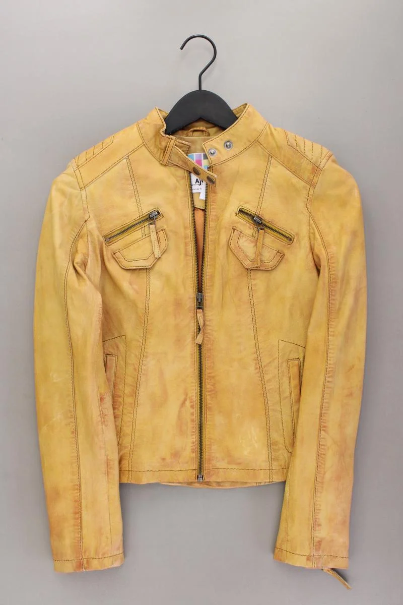 AJC Fashion Lederjacke Gr. 36 gelb