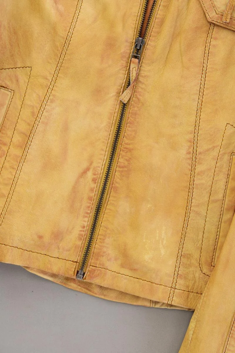 AJC Fashion Lederjacke Gr. 36 gelb