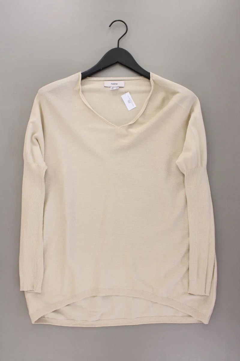Heine Feinstrickpullover Gr. 40 creme aus Viskose