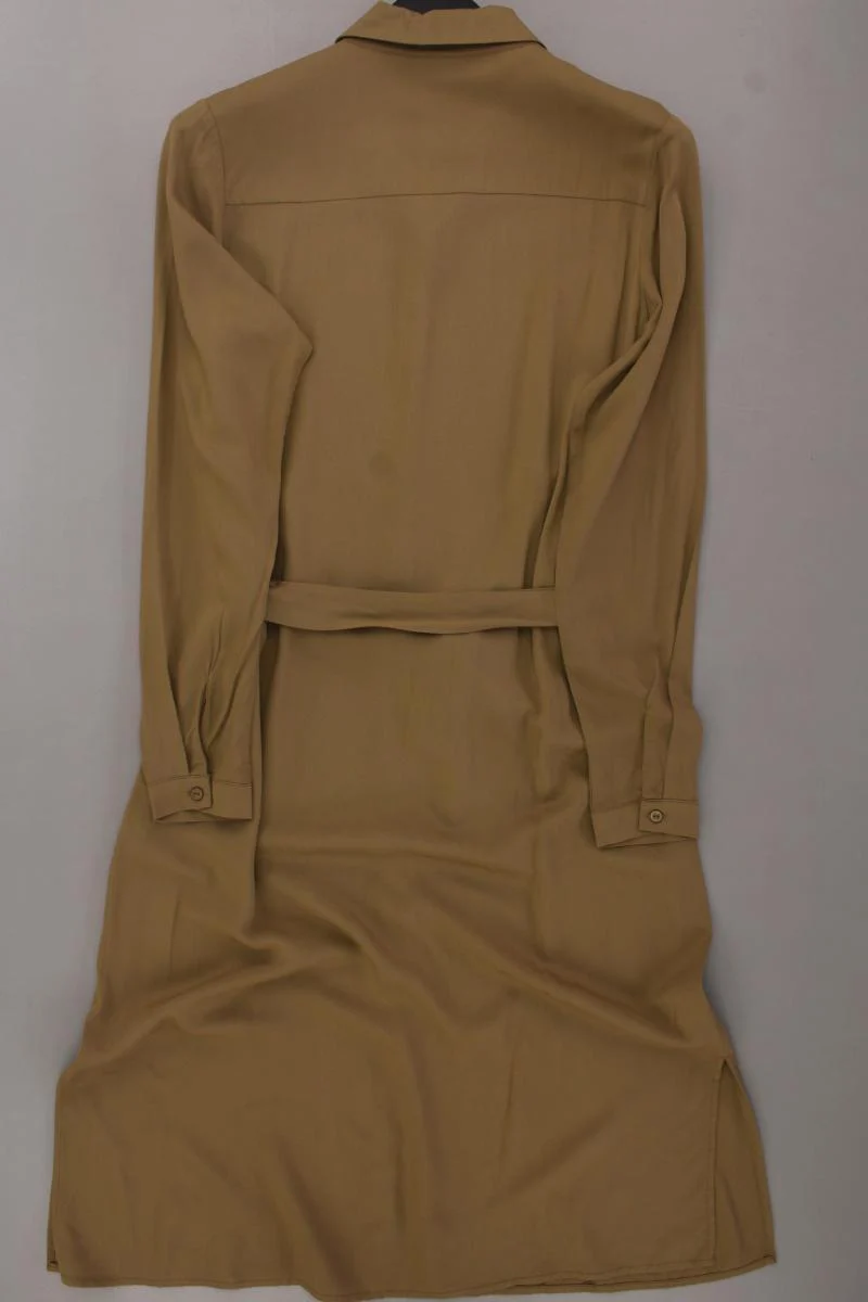 Vila Langarmkleid Gr. 38 mit Gürtel braun aus Viskose