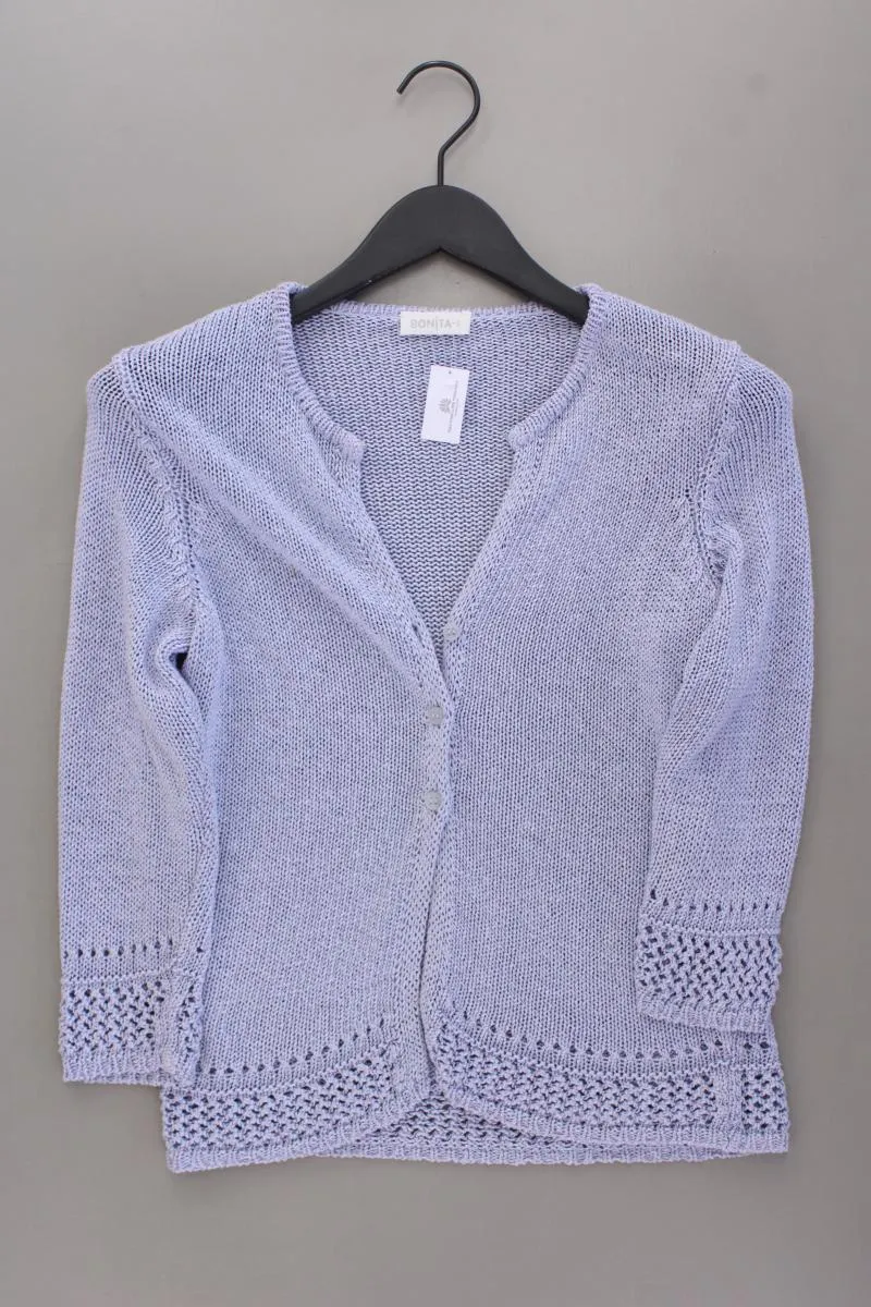 Bonita Strickjacke Gr. S 3/4 Ärmel blau