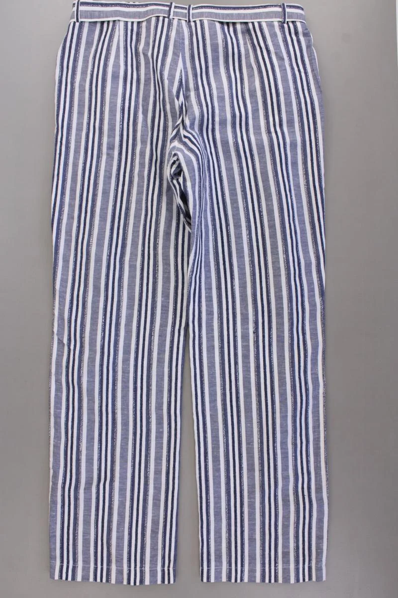 TONI Stoffhose Gr. 44 gestreift mit Gürtel blau